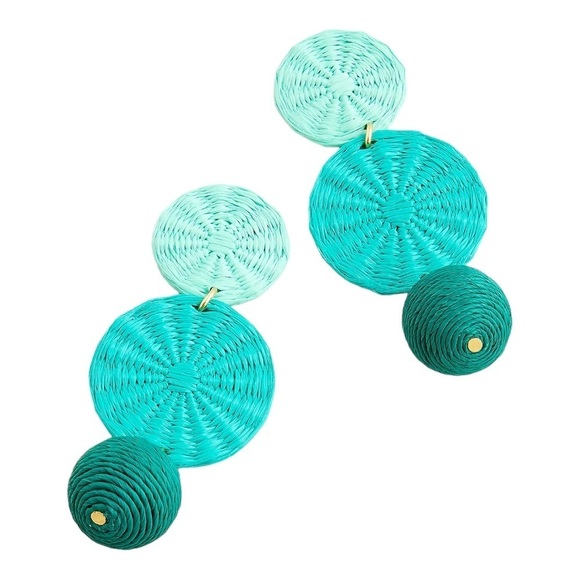 New with tags J.CREW Triple-drop raffia earrings - Picture 6 of 8
